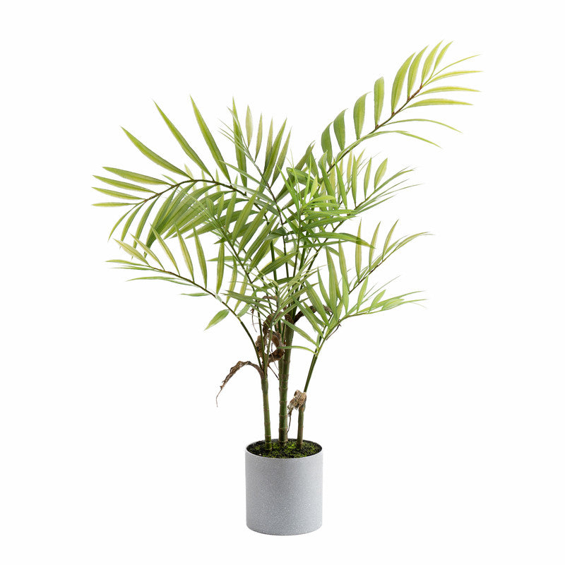 66cm Artificial Palm Tree in Grey Plastic Pot